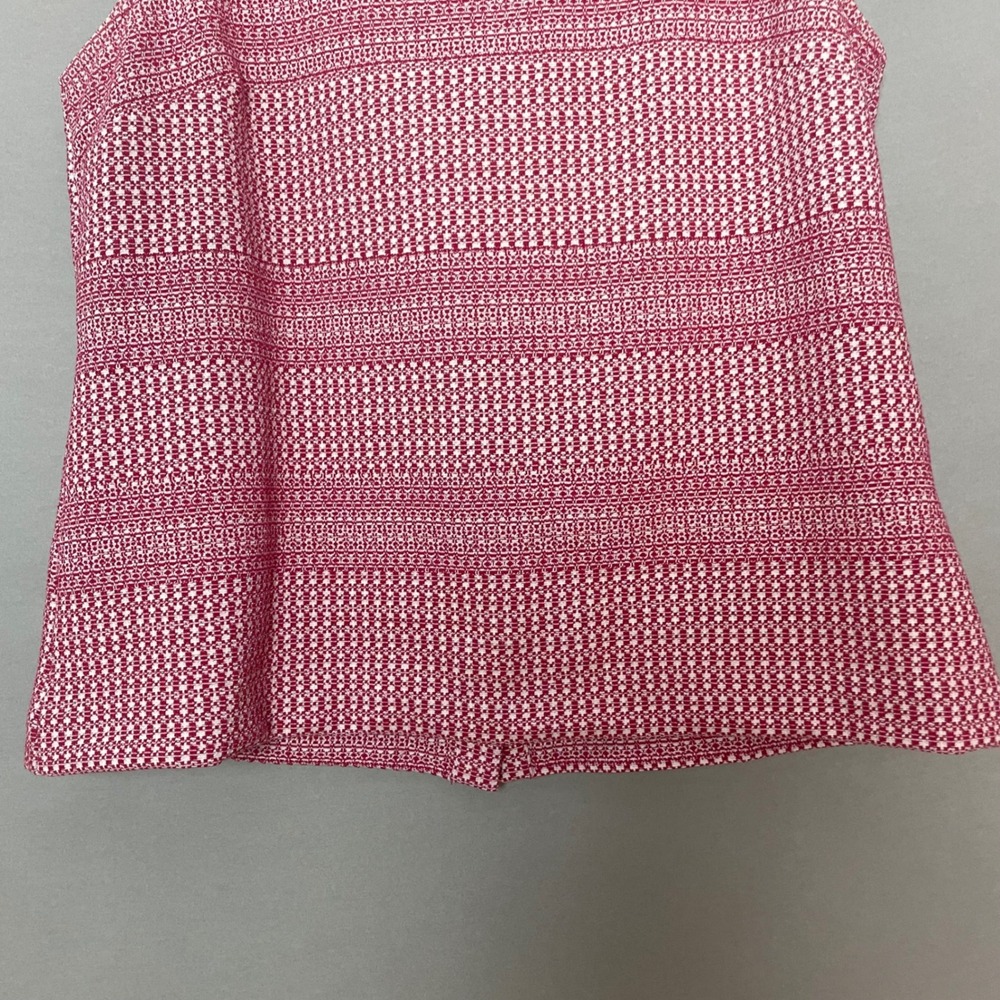 Banana Republic Striped Top Button Back Tank Pink White Woven Sleeveless Large - Picture 4 of 12
